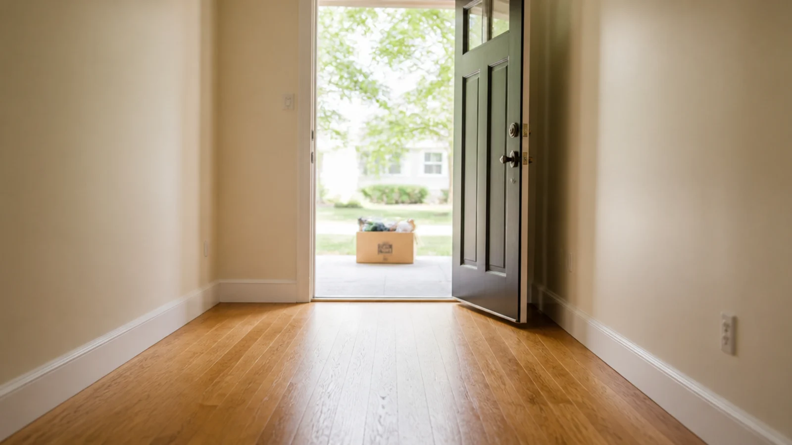 completely bare entryway with nothing on the walls or floor