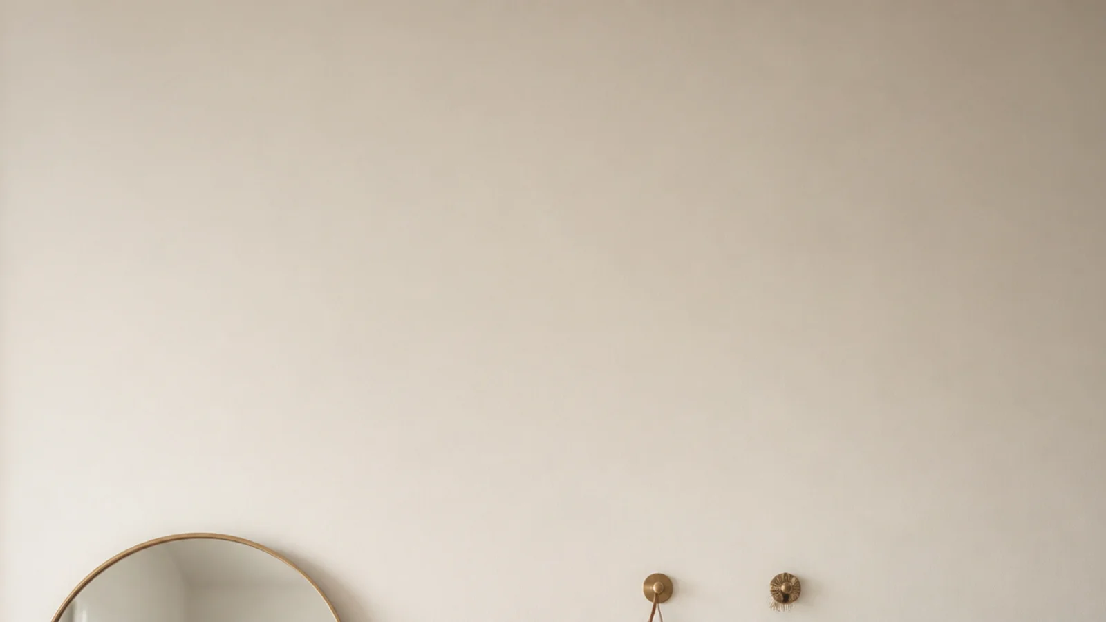 vertical rental entryway wall decor with leaning mirror hooks and console
