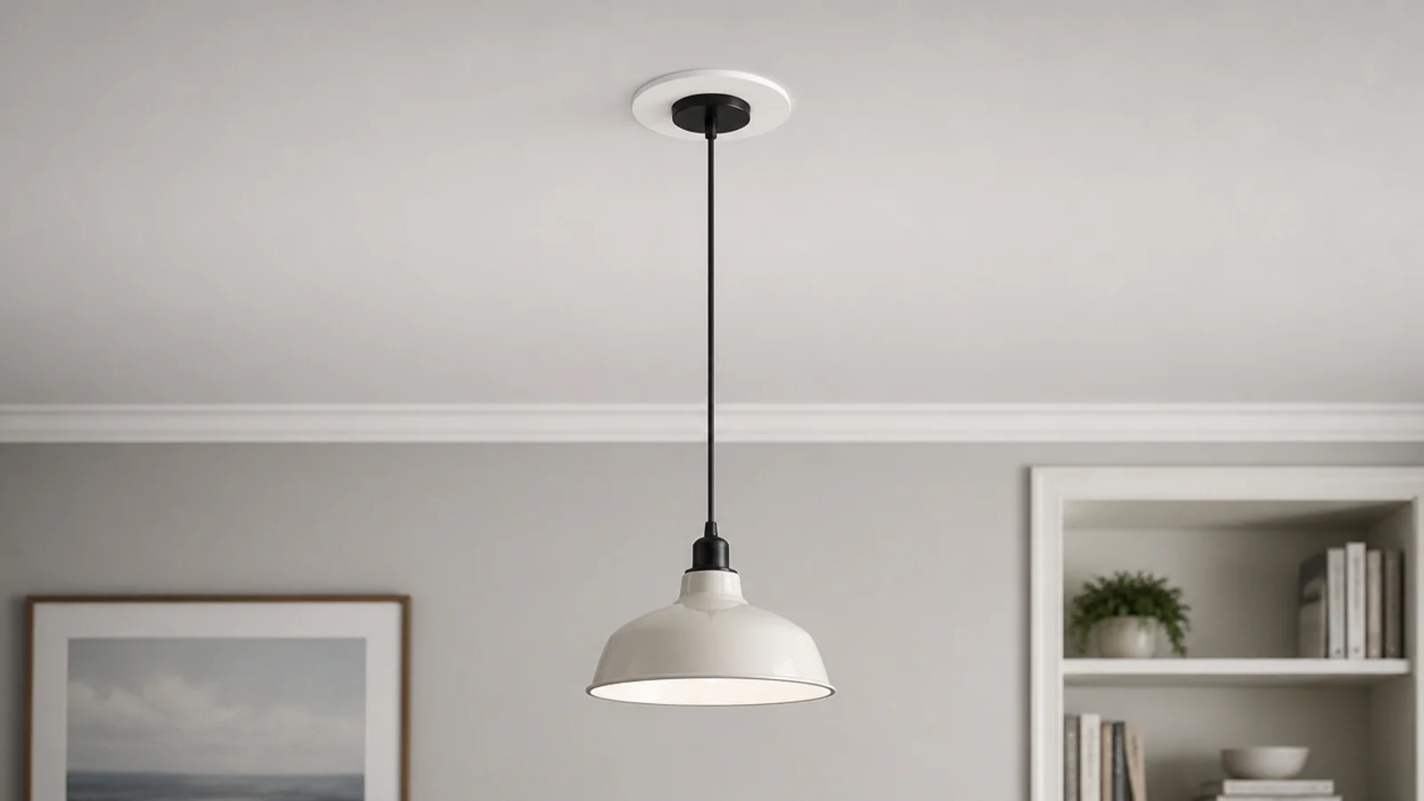 pendant conversion kit replacing one recessed living room downlight