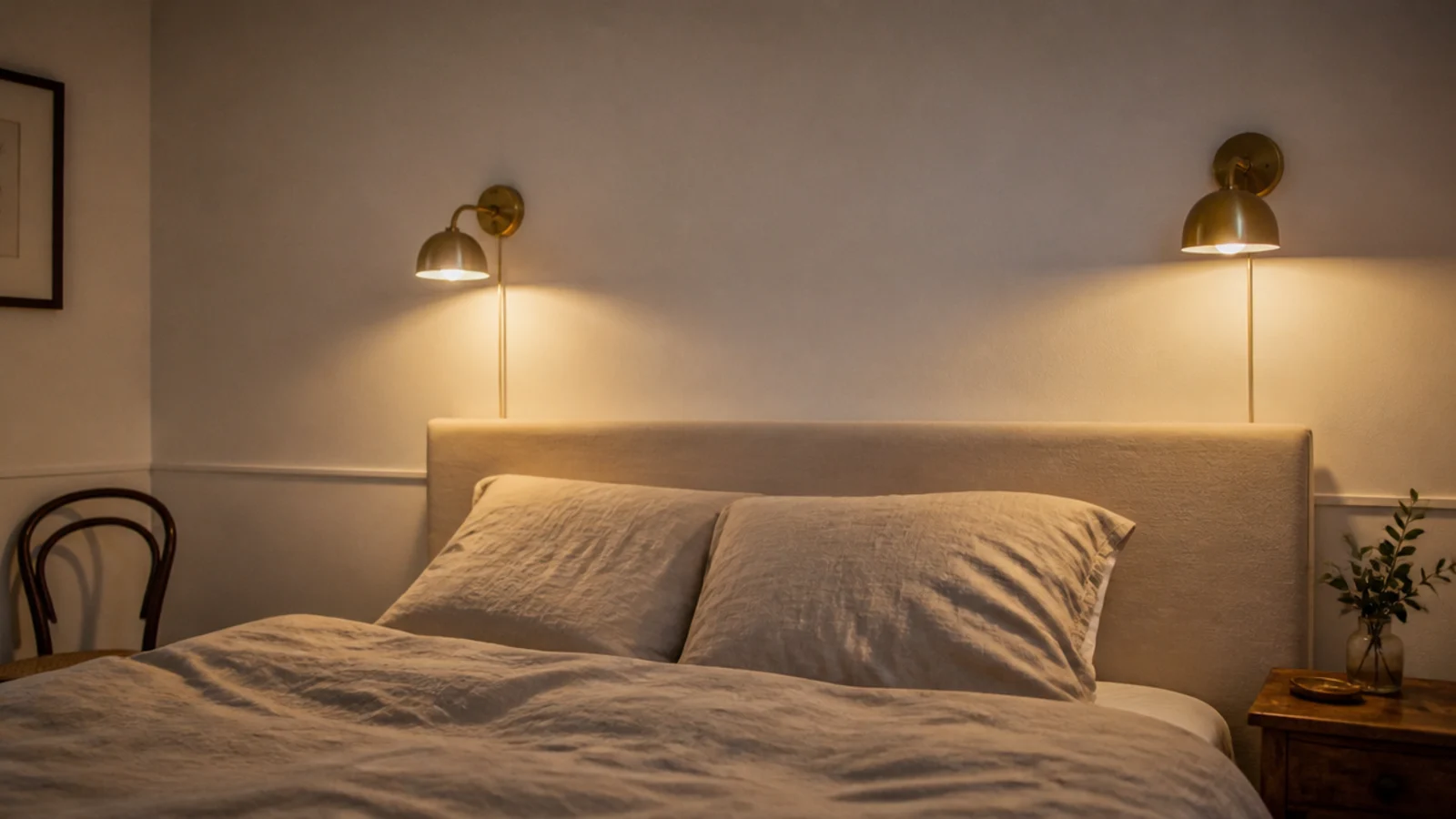 plug in wall hanging lights lighting a rented bedroom without drilling