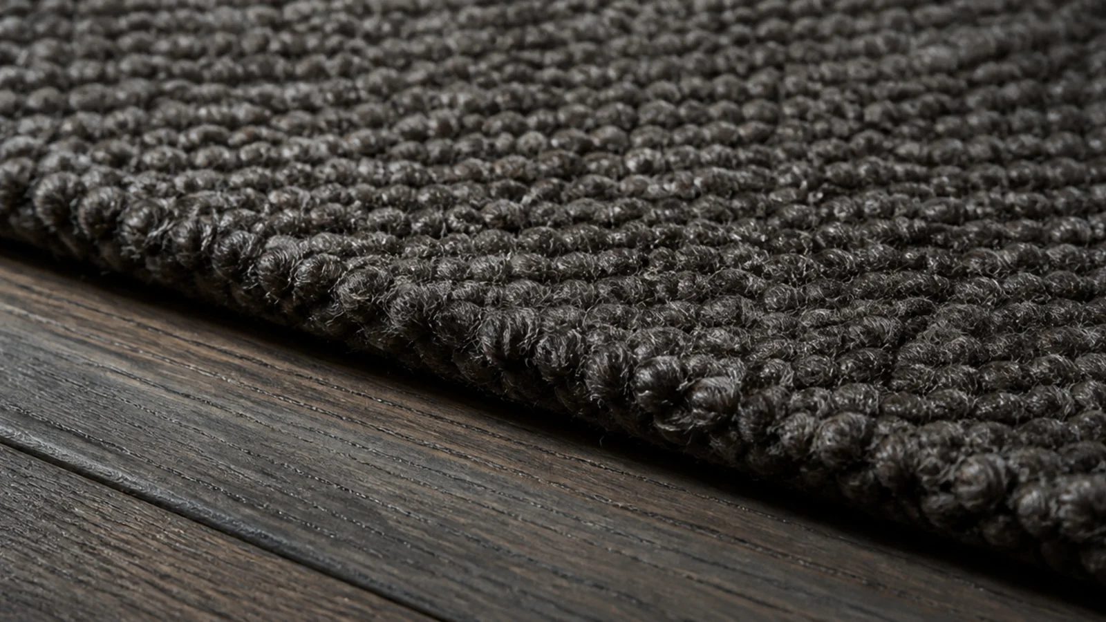 dense felted wool rug surface with a firm compacted appearance
