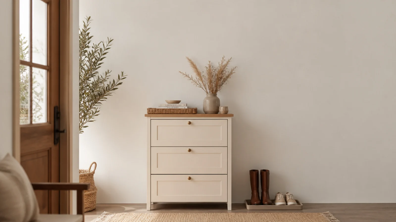 vertical buying guide of shoe cabinets compared by depth and construction