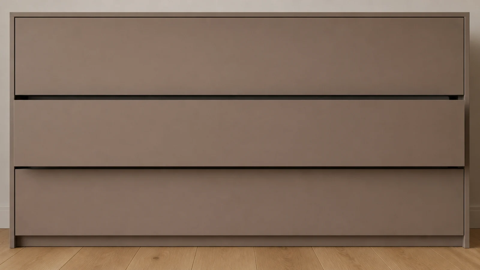 flat modern shoe cabinet fronts with push latch and no visible hardware
