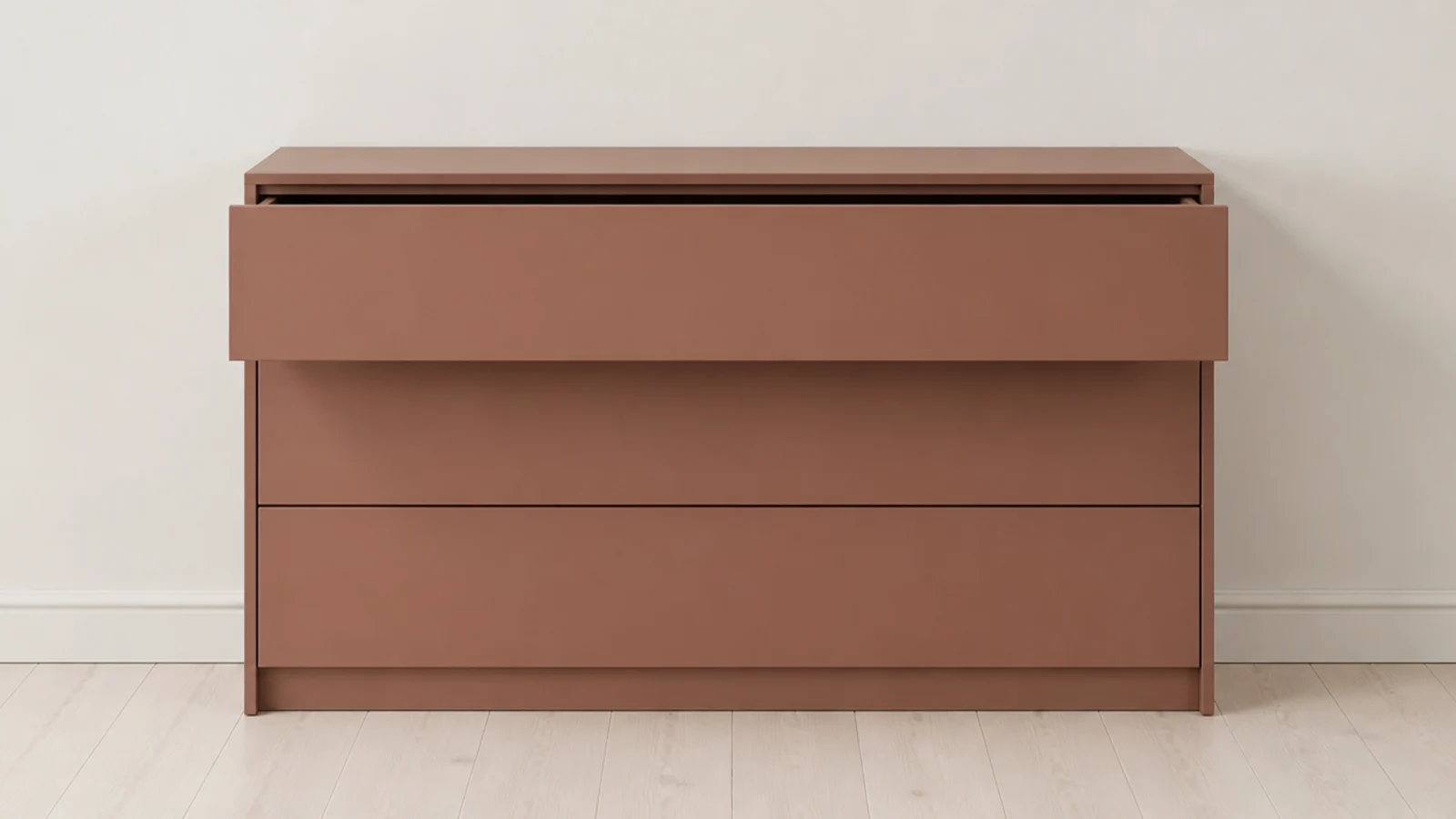 handleless push to open shoe cabinet fronts in a slim entryway