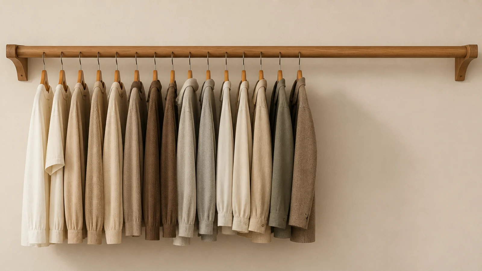 hanging rail with deliberate empty space left at one end