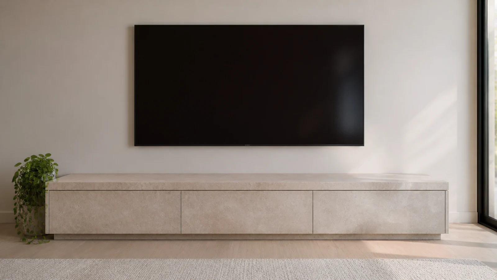 bare media unit top with a dark screen and nothing else displayed