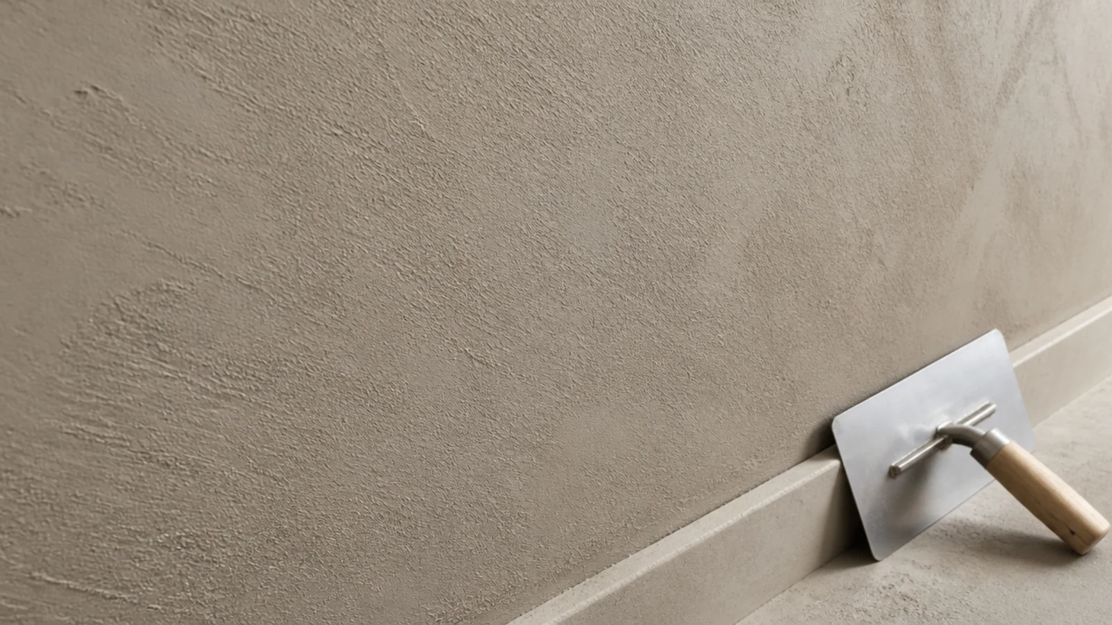 roman clay finish showing fine trowel marks in a warm neutral tone