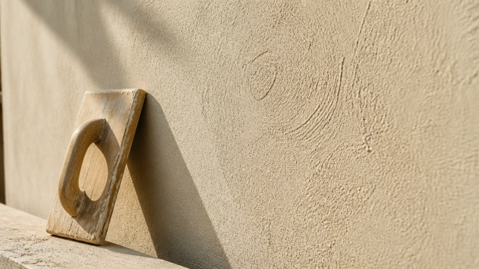 lime plaster wall floated to a fine sandy open texture