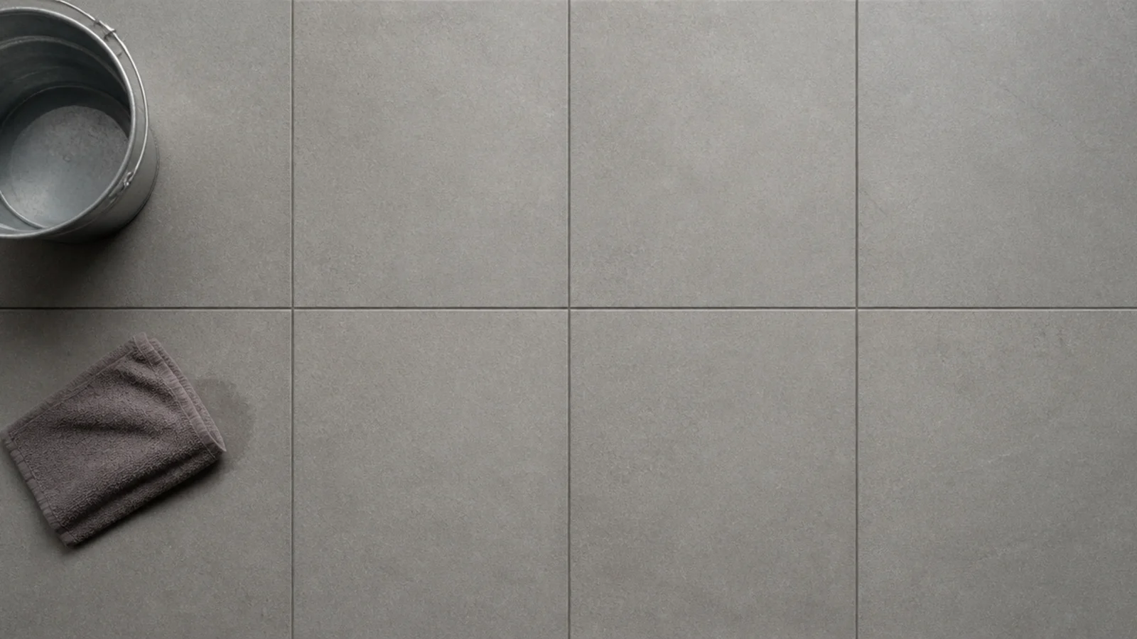 matte grey porcelain utility floor tile with a slip resistant finish