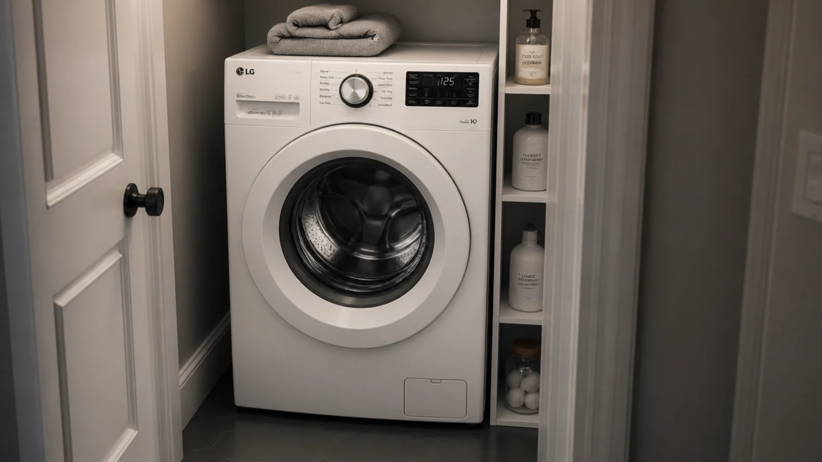 single washer dryer combo machine filling the only appliance slot available