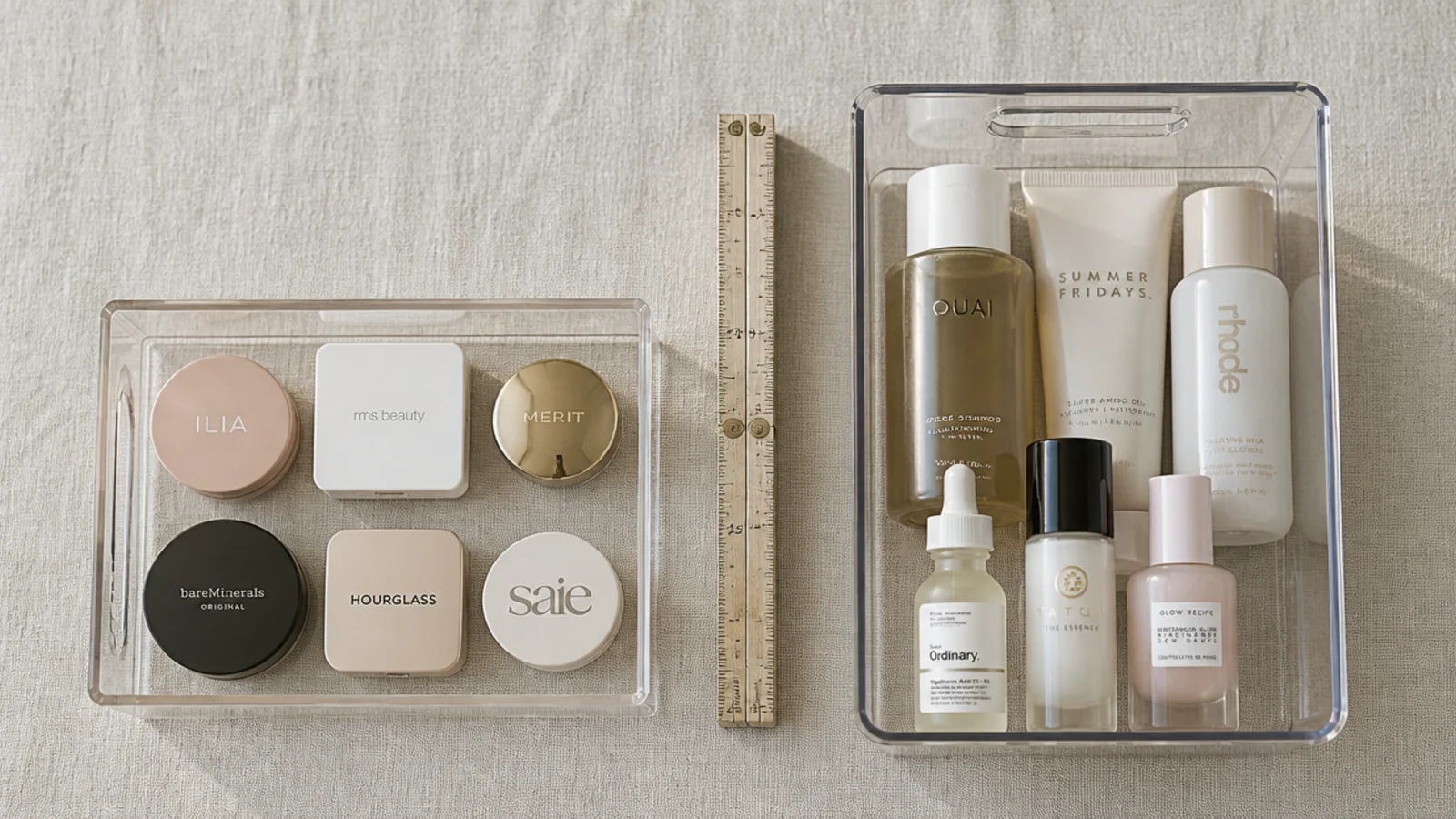shallow and deep drawer inserts compared for vanity organization