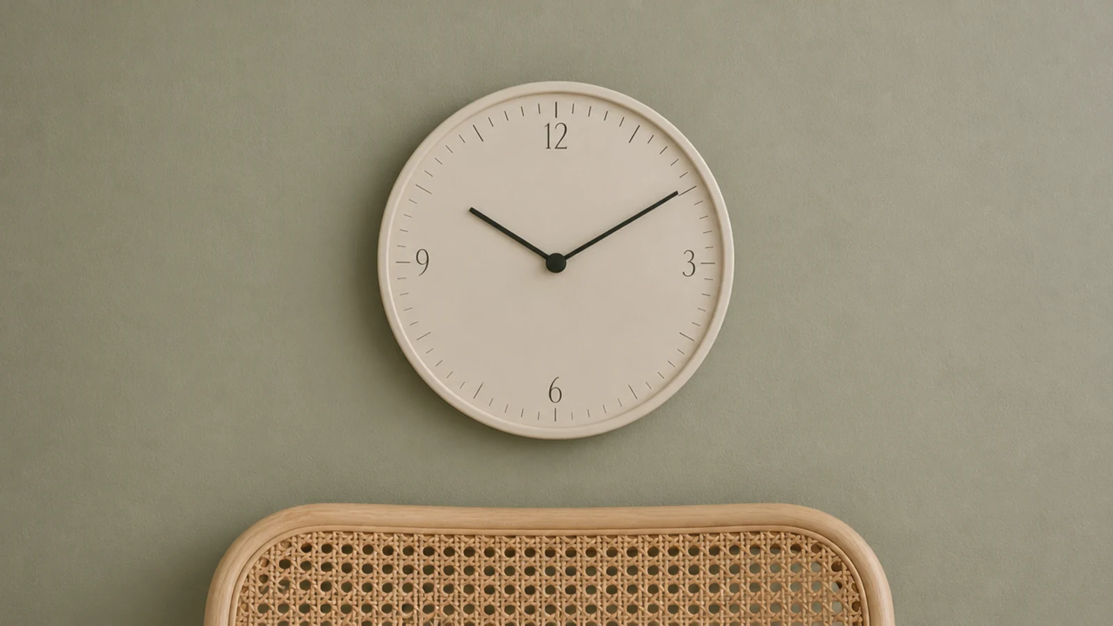 clock face carrying only four numerals at the quarter points