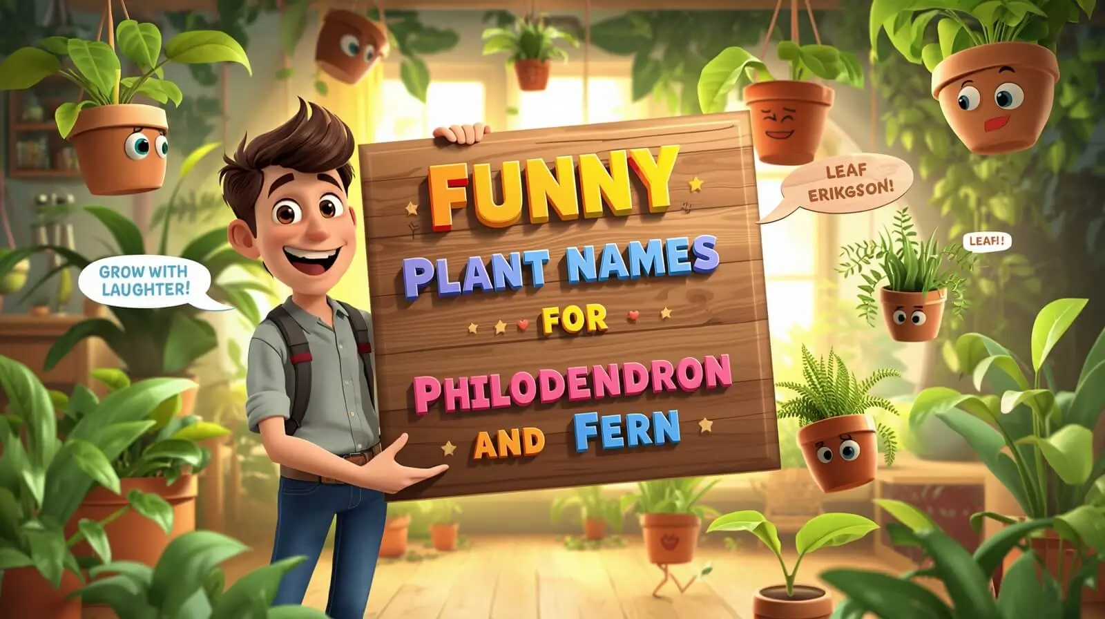 Funny plant names for philodendron and fern