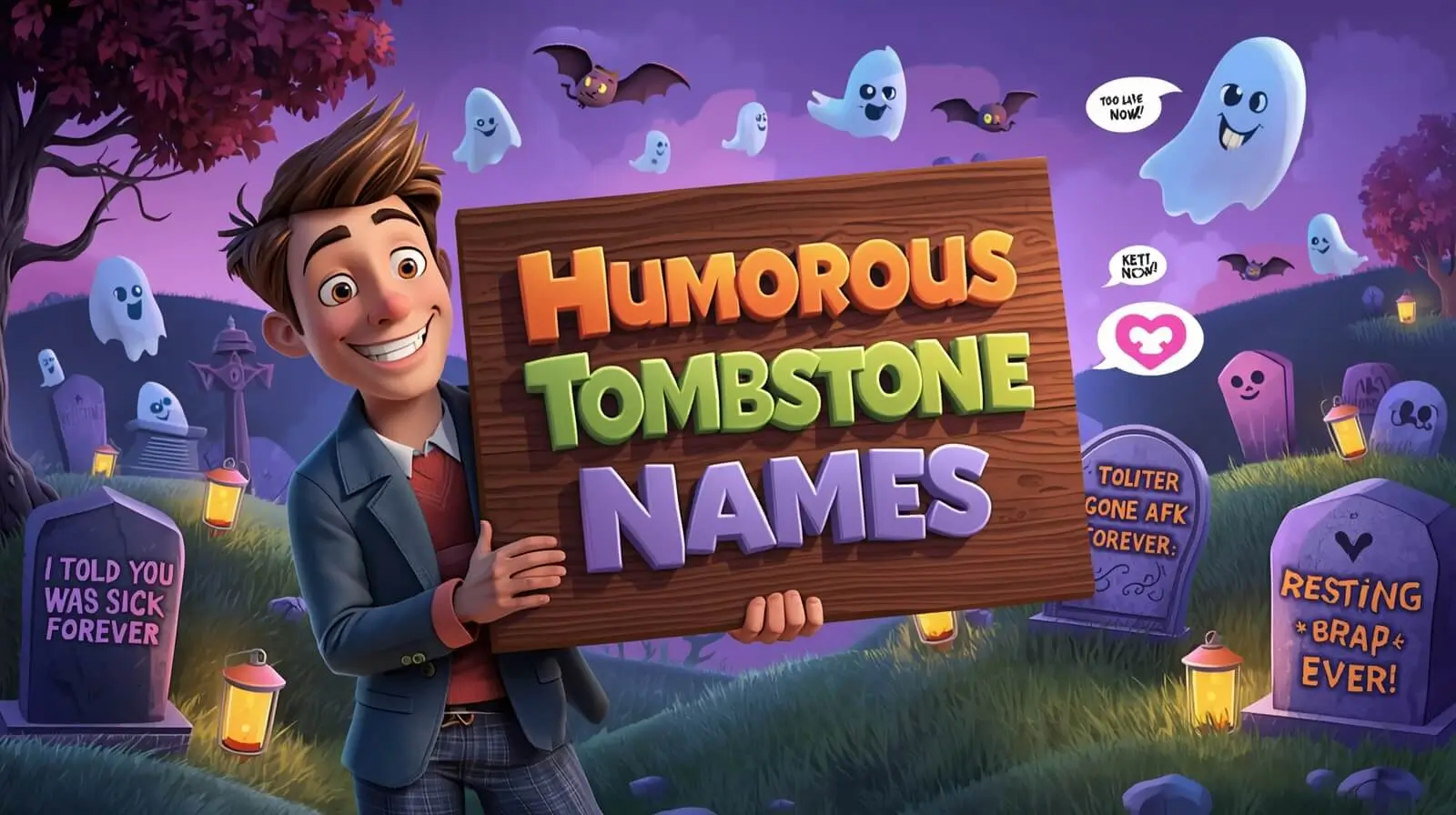 humorous tombstone names