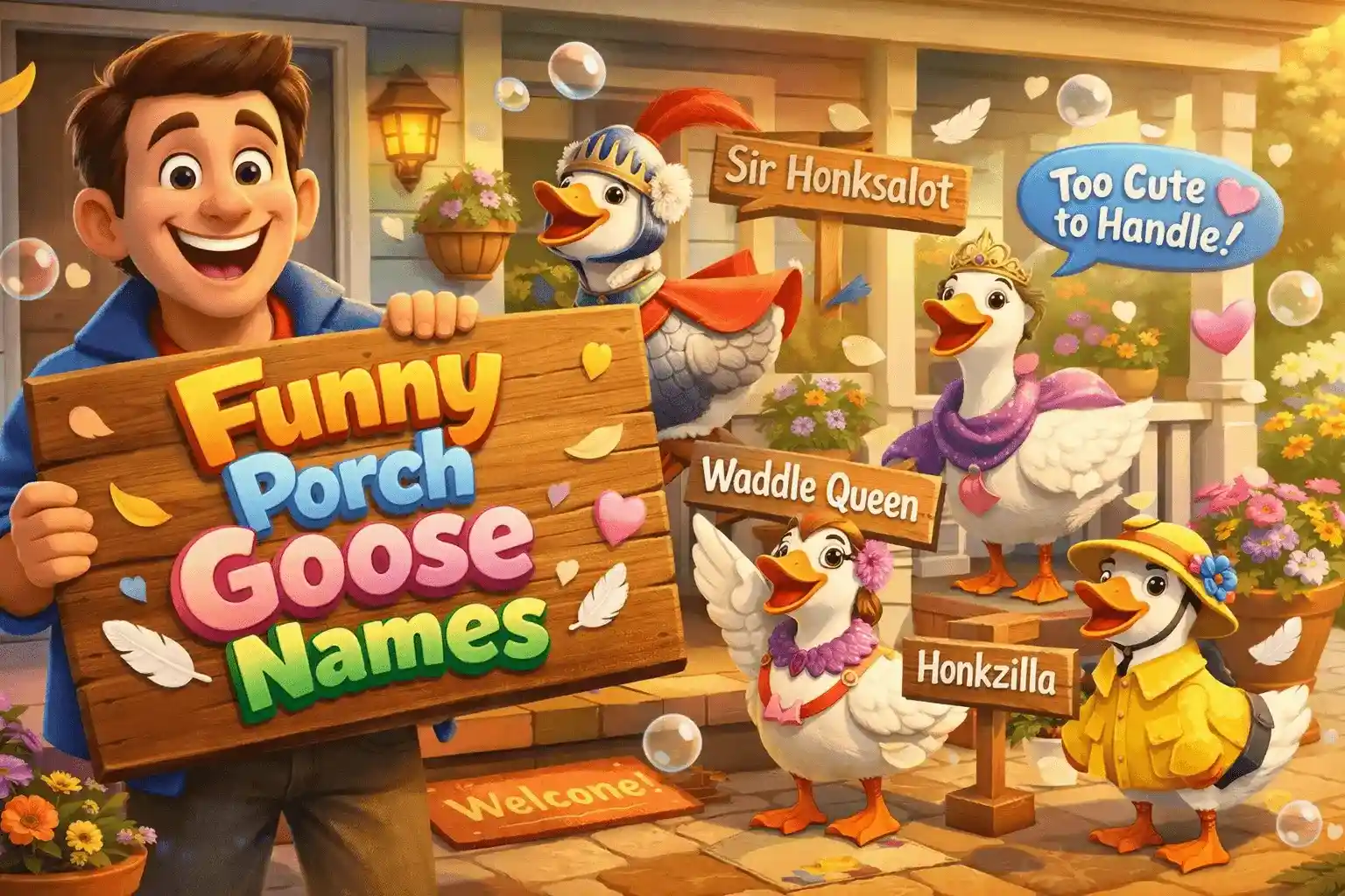 funny porch goose names