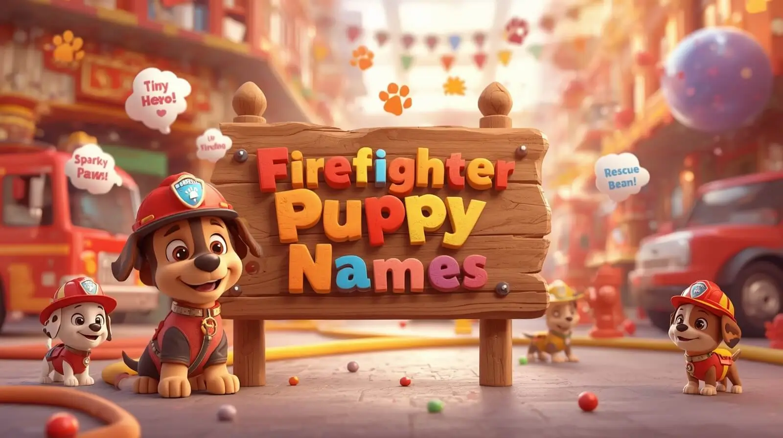 firefighter puppy names