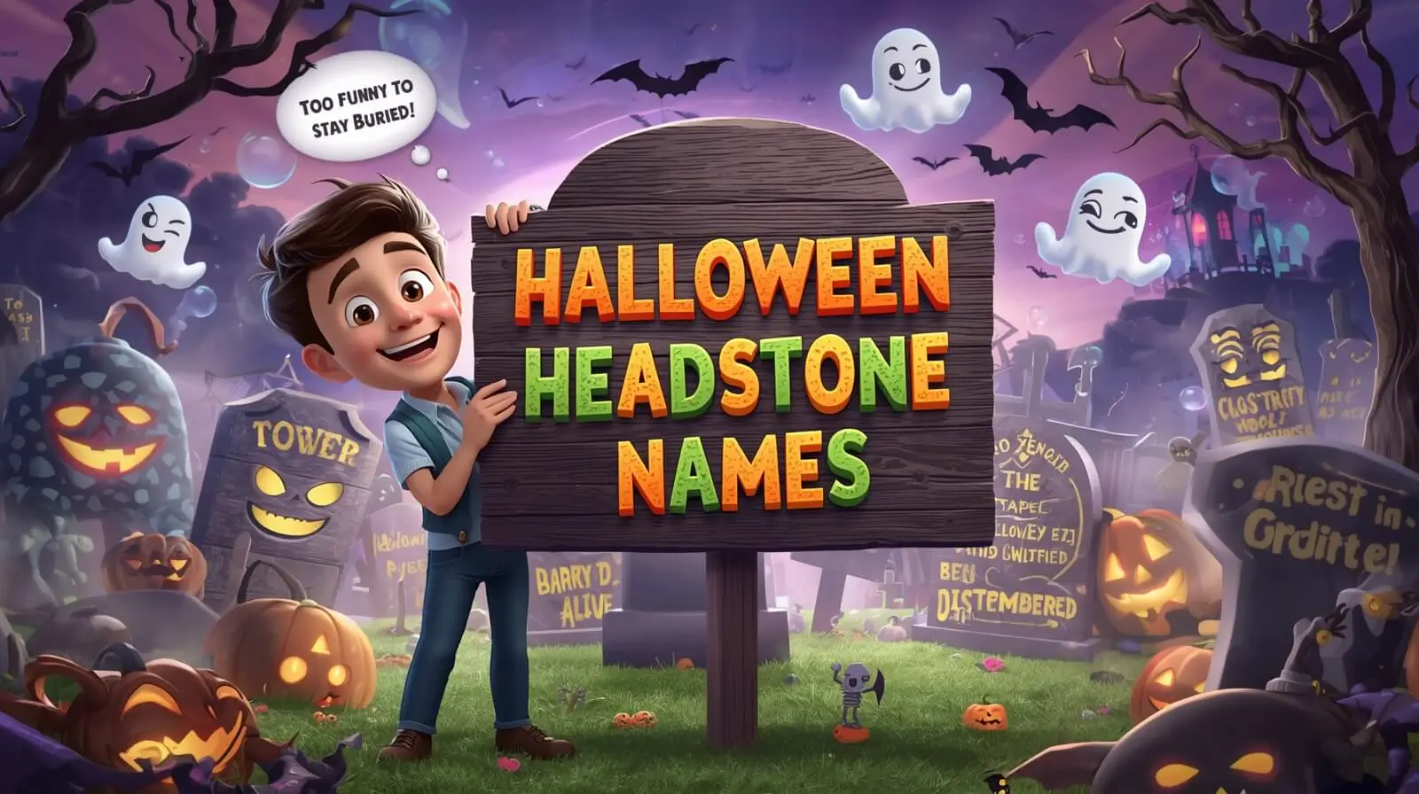 halloween headstone names