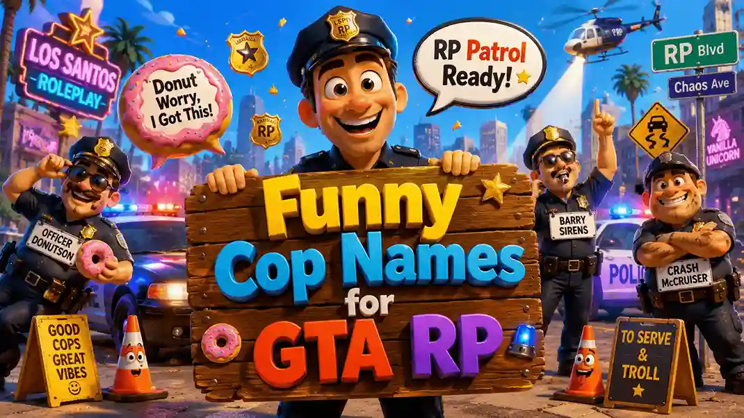 funny cop names for gta rp