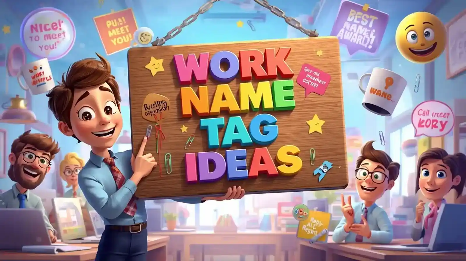 work name tag ideas