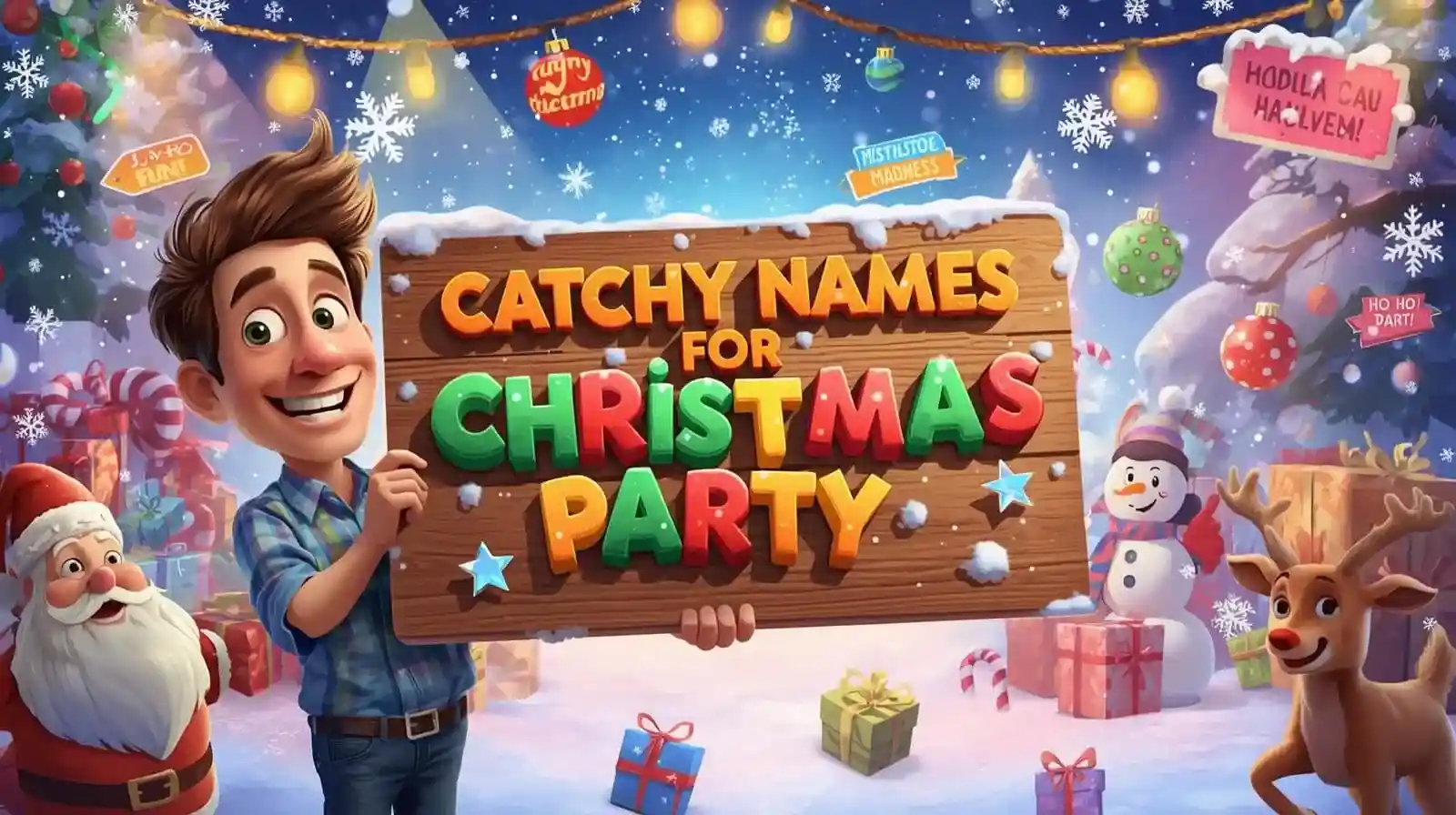 catchy names for christmas party