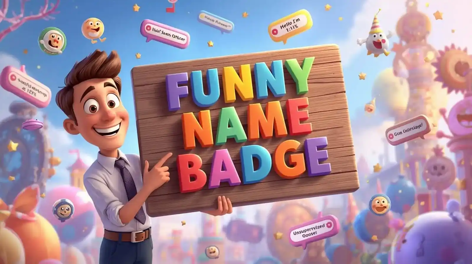 funny name badge