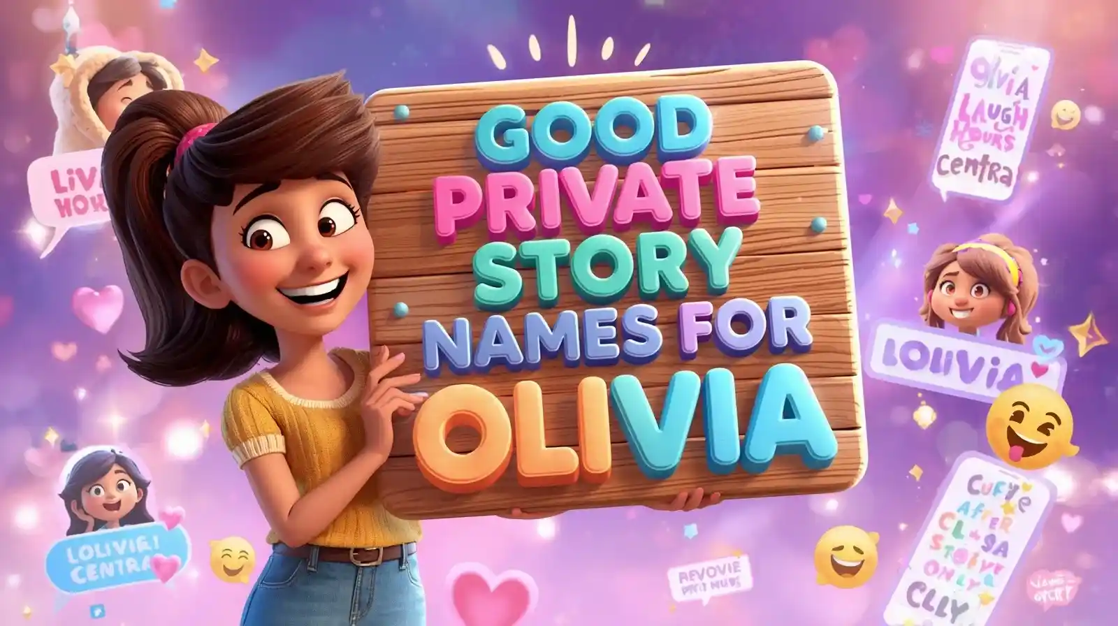 good private story names for olivia